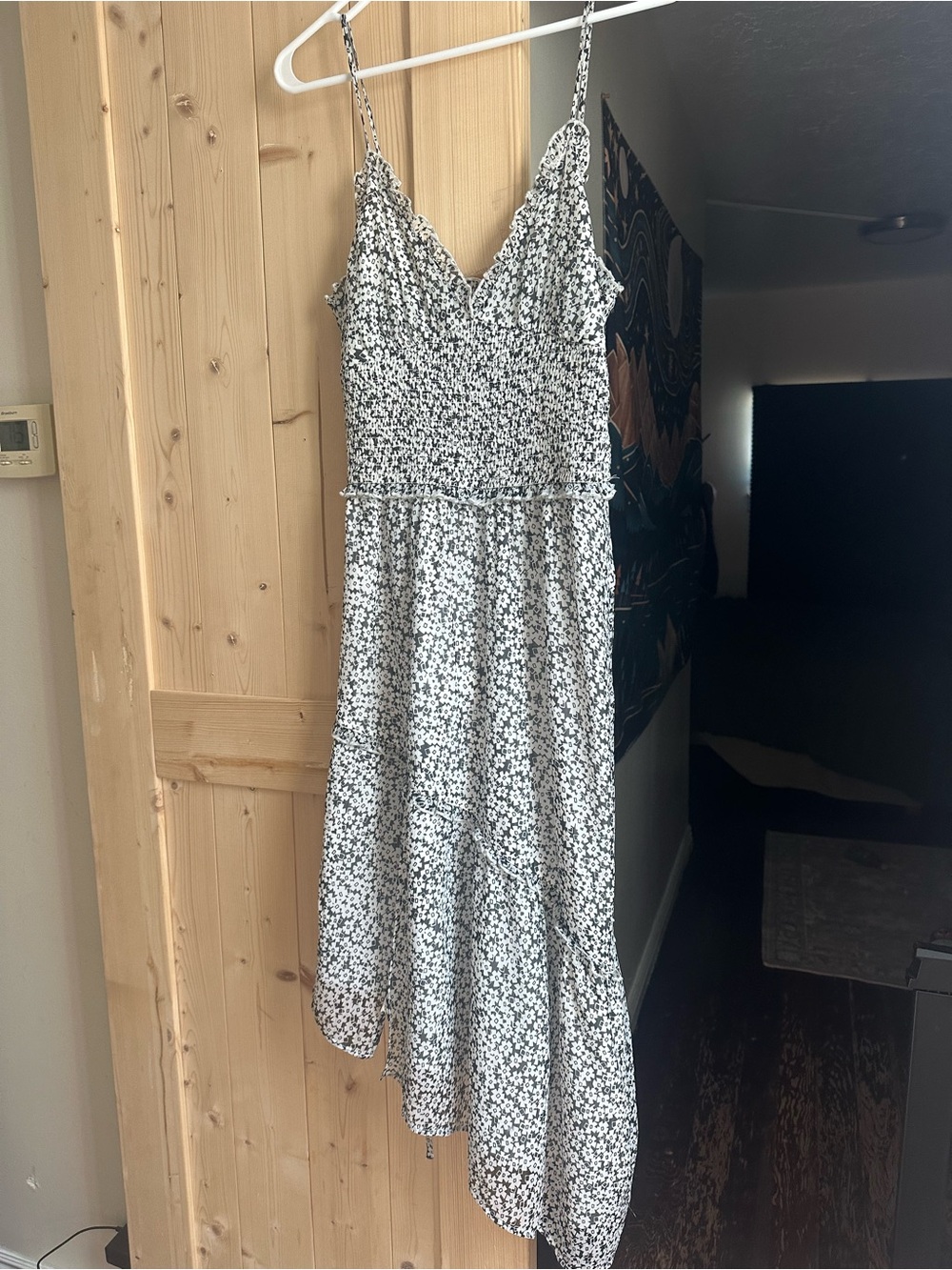 Leith Spaghetti-Strap Maxi Dress - White/Black